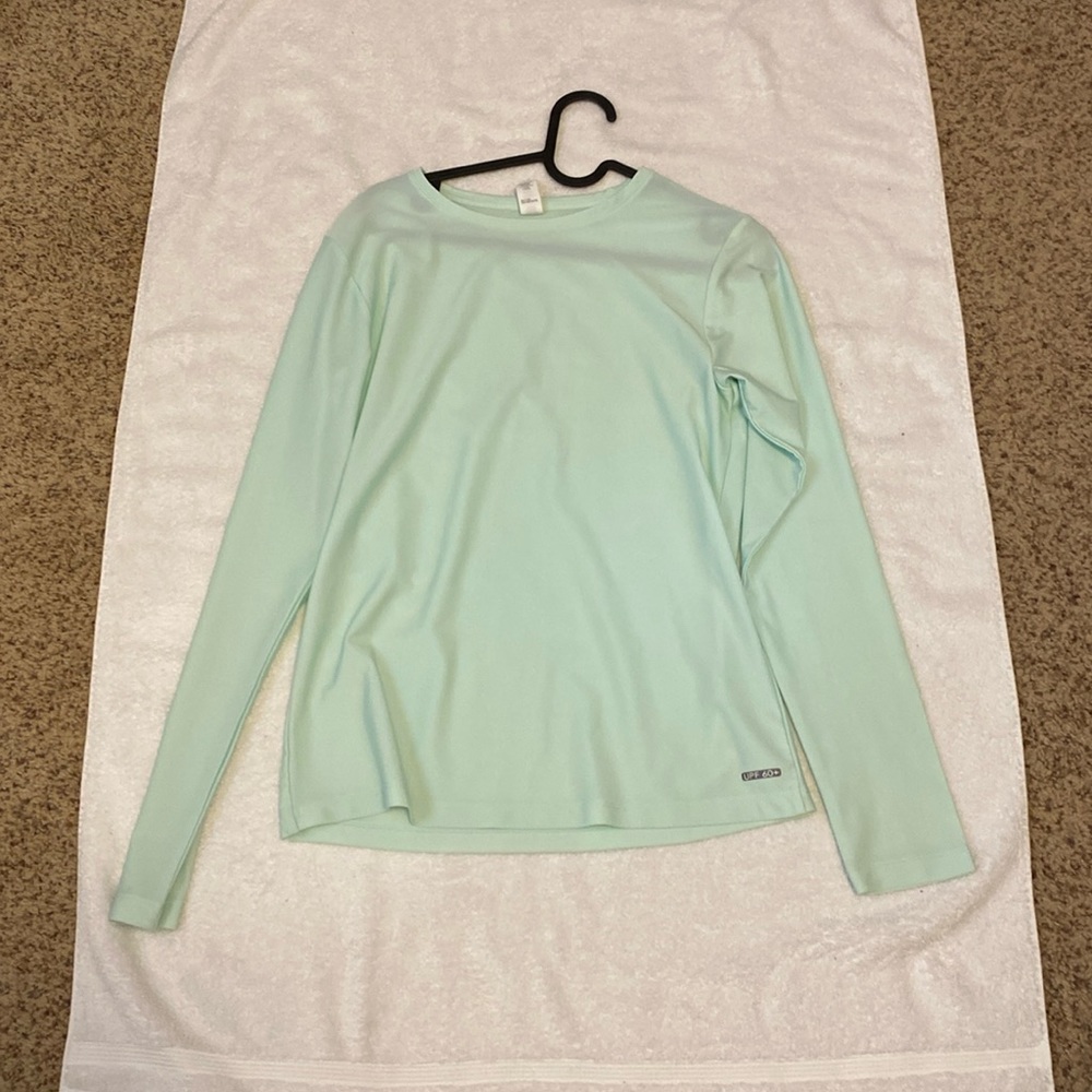Light blue sun block top UPF 60+
